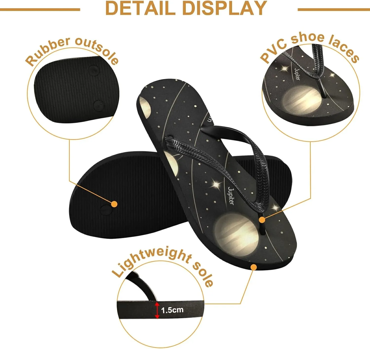 Poeticcity Flip Sandal Men Women Flip Flops for Hotel Spa Home Slippers Bedroom Travel S-XXL