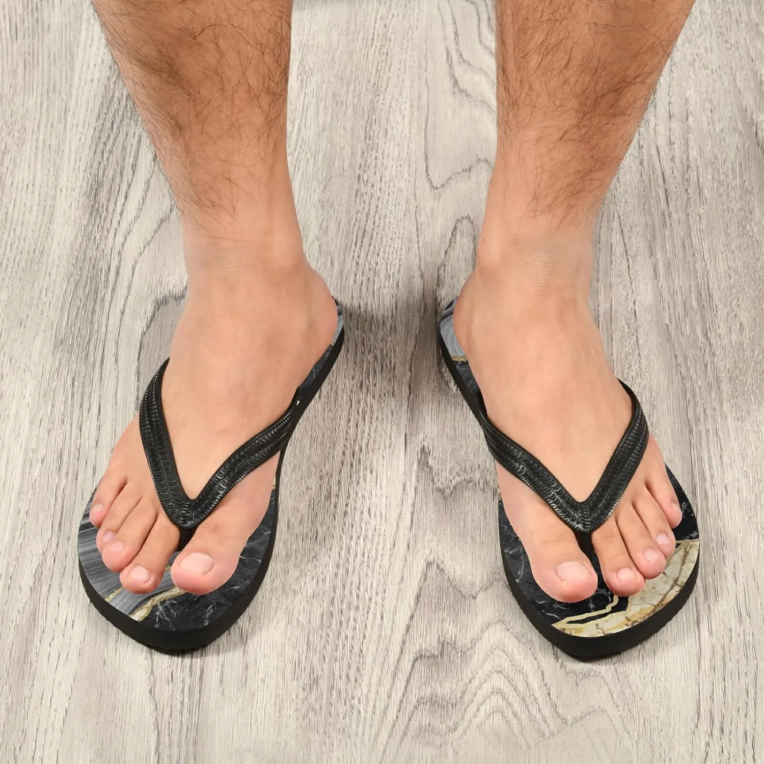 Poeticcity Flip Sandal Men Women Flip Flops for Hotel Spa Home Slippers Bedroom Travel S-XXL
