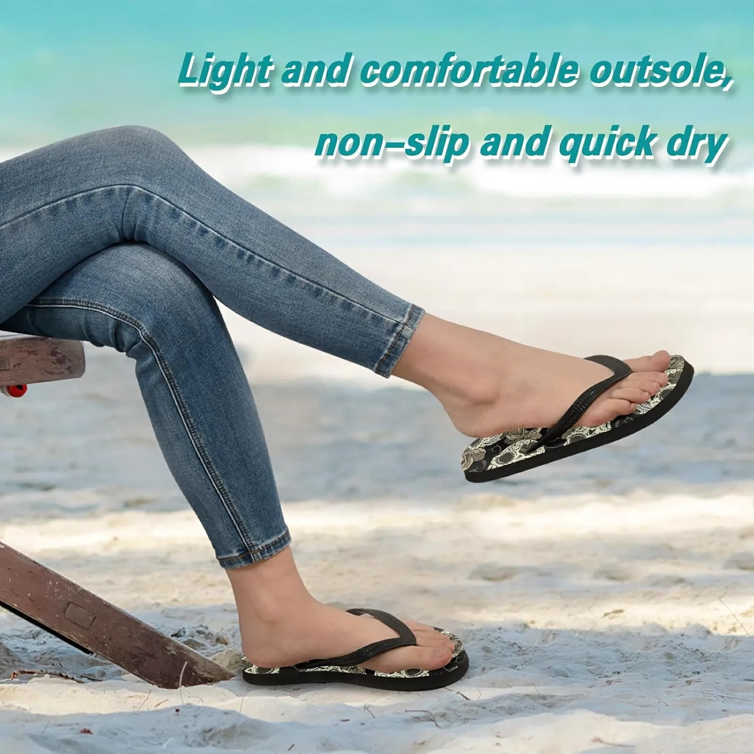 Poeticcity Flip Sandal Men Women Flip Flops for Hotel Spa Home Slippers Bedroom Travel S-XXL