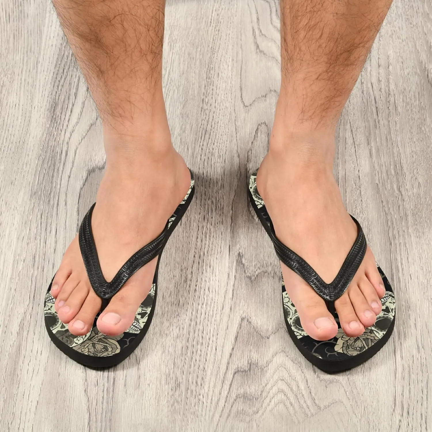 Poeticcity Flip Sandal Men Women Flip Flops for Hotel Spa Home Slippers Bedroom Travel S-XXL