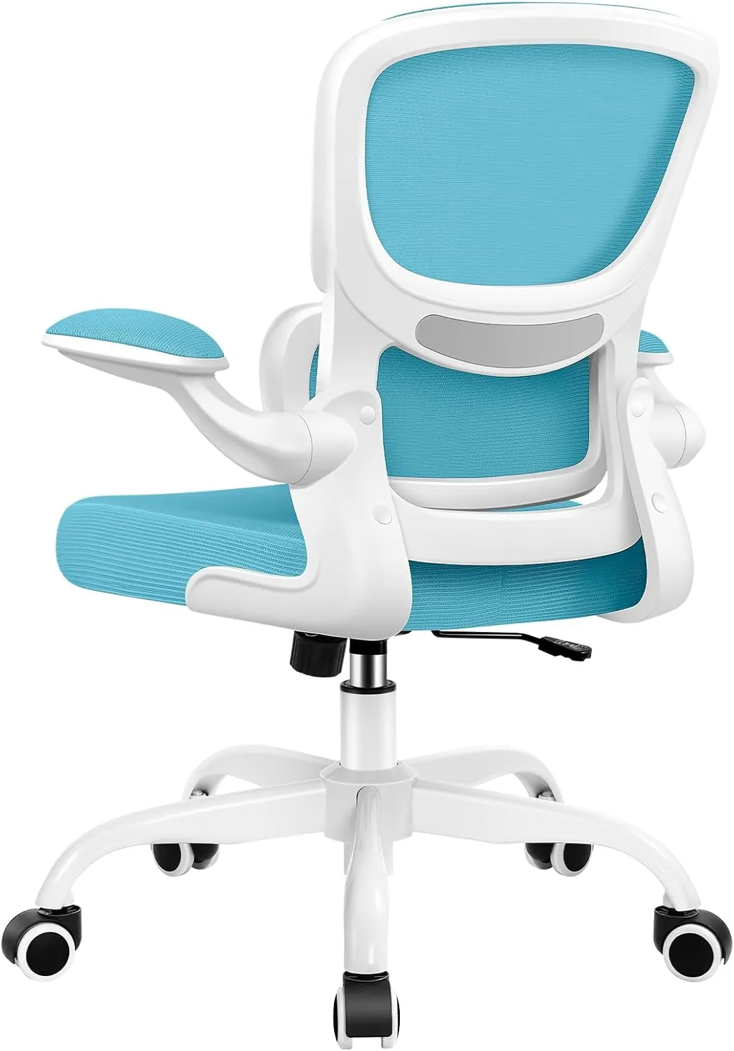 Razzor Ergonomic Desk Chair with Lumbar Support and Adjustable Armrests, Breathable Mesh Mid Back Computer Chair, Reclining Office Chair for Home Office - Blue