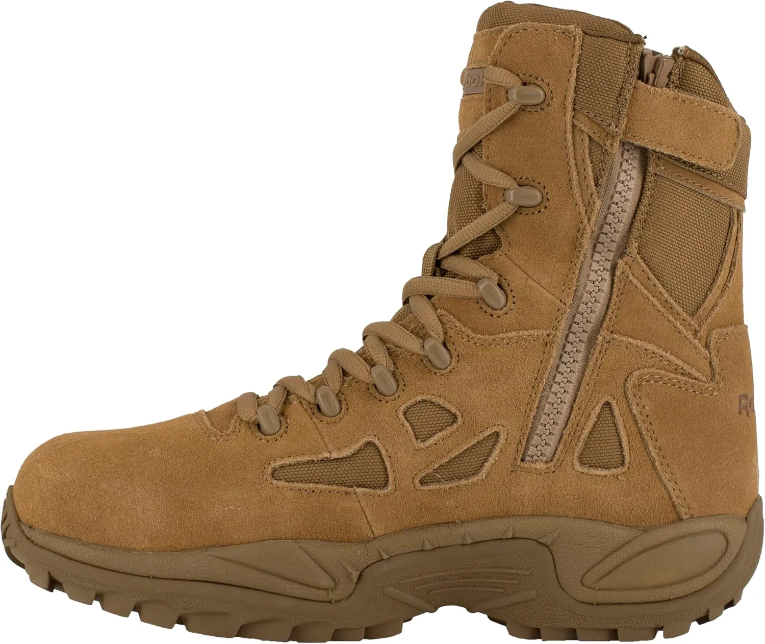 Reebok Work Womens Rapid Response Rb 8 Inch Electrical Composite Toe Work Safety Shoes Casual - Brown