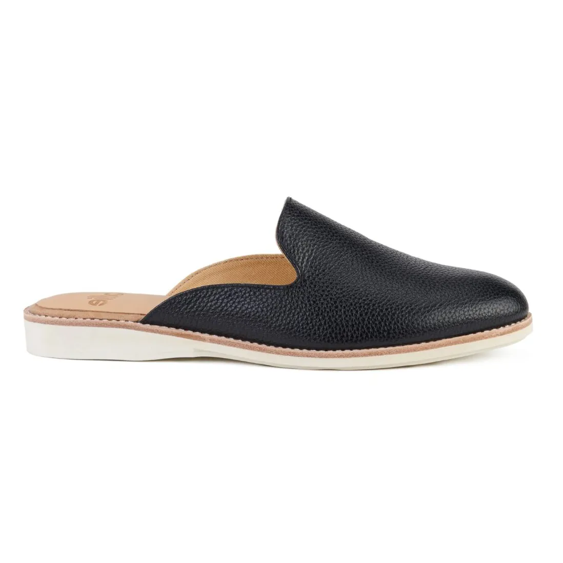 ROLLIE DERBY MULE BLACK TUMBLE