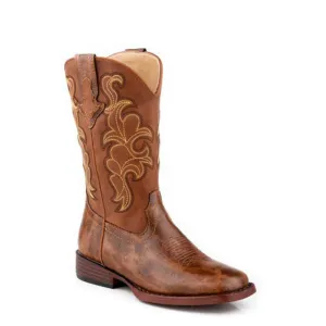 Roper Kids Quill Cognac Ostrich Print 09-018-1900-3620