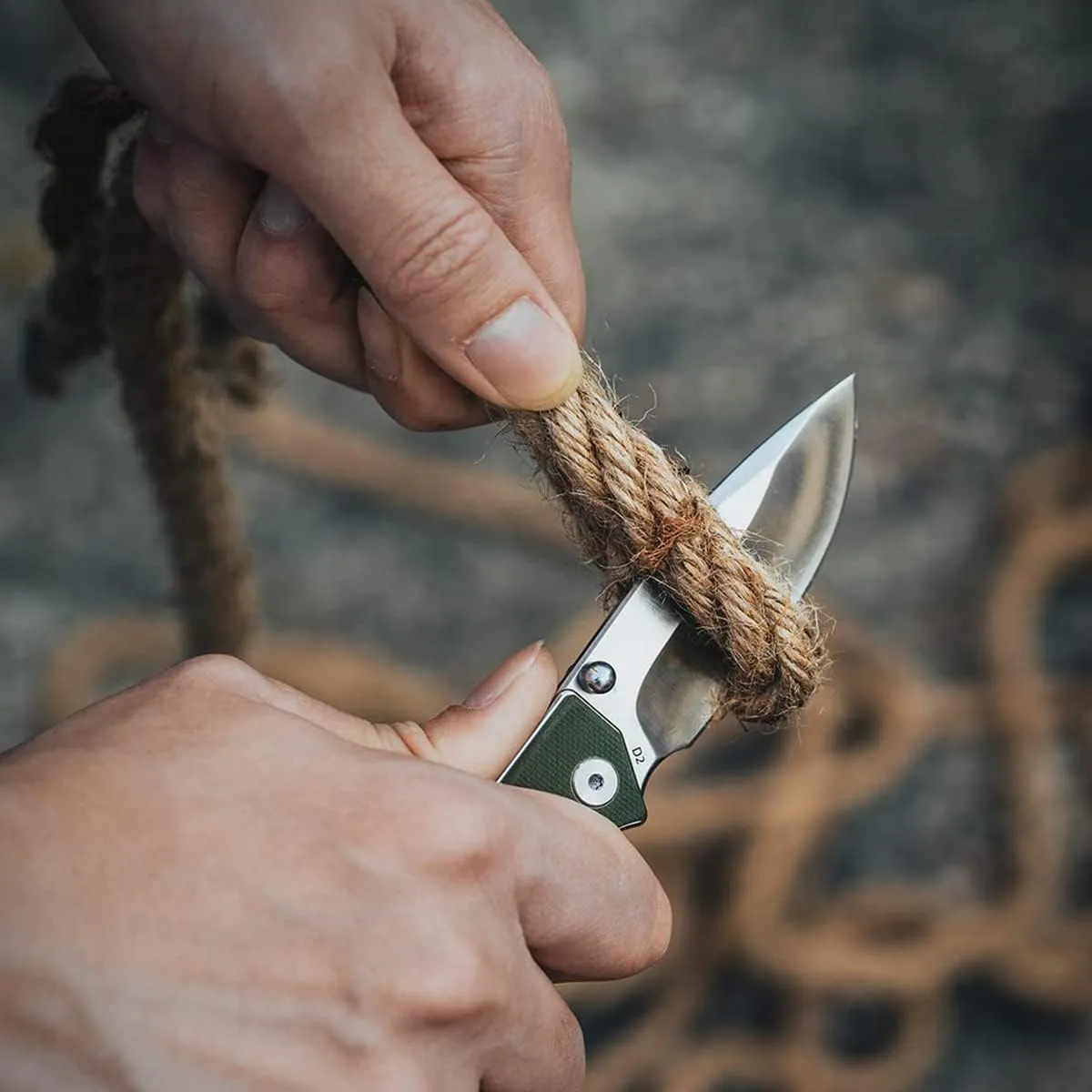 S13 Kumpanter Small Folding Pocket Knife - 3 Inch D2 Folding knife and G10 EDC Pocket Knife with Clip - Pocket knives & Folding Knives for Men and Women - OD Green