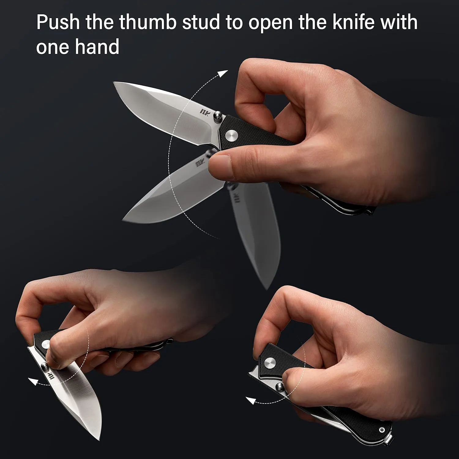 S13 Kumpanter Small Folding Pocket Knife - 3 Inch D2 Folding knife and G10 EDC Pocket Knife with Clip - Pocket knives & Folding Knives for Men and Women - OD Green