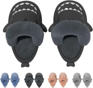 Shark Polar Flip Flops for Kids, Shark Slides Kids, Waterproof Winter Slippers, with Removable Plush Insole