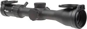 SIG SAUER WHISKEY4 3-12X44mm 30mm Tube SFP Durable Lightweight Precise Waterproof Black Hunting Riflescope, Flip-Back Caps & Throw Lever Included