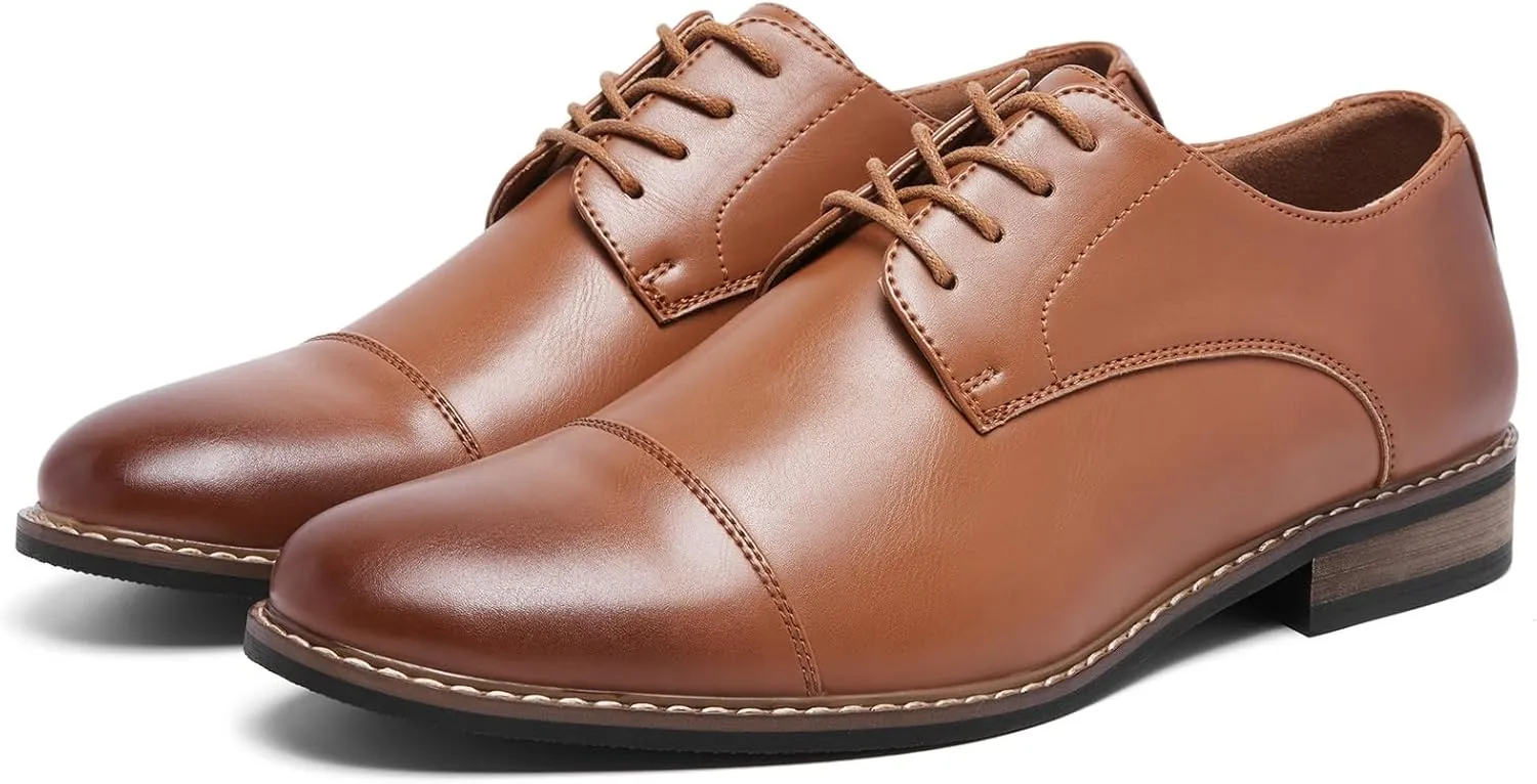 SILENTCARE Men's Oxford Formal Dress Shoes Business Comfortable Classic Lace Up Shoes