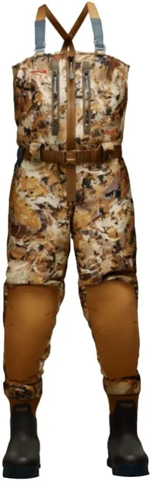 Sitka Gear Waterfowl Marsh Delta Zip Wader, Large, Size 9 Boot, Camouflage Fishing Waders (600238-WL-L-9)