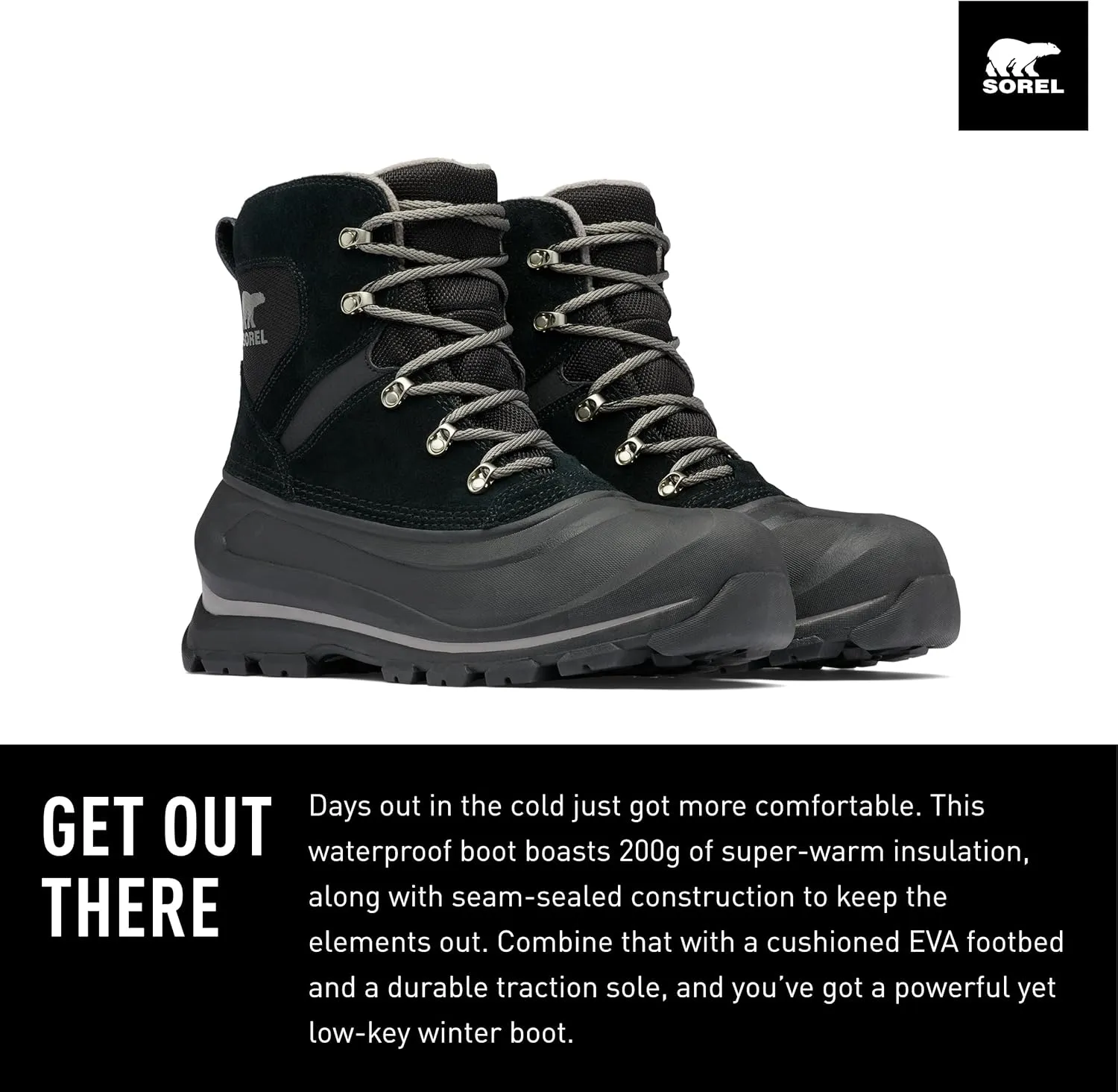 SOREL - Men's Buxton Lace Waterproof Winter Boot