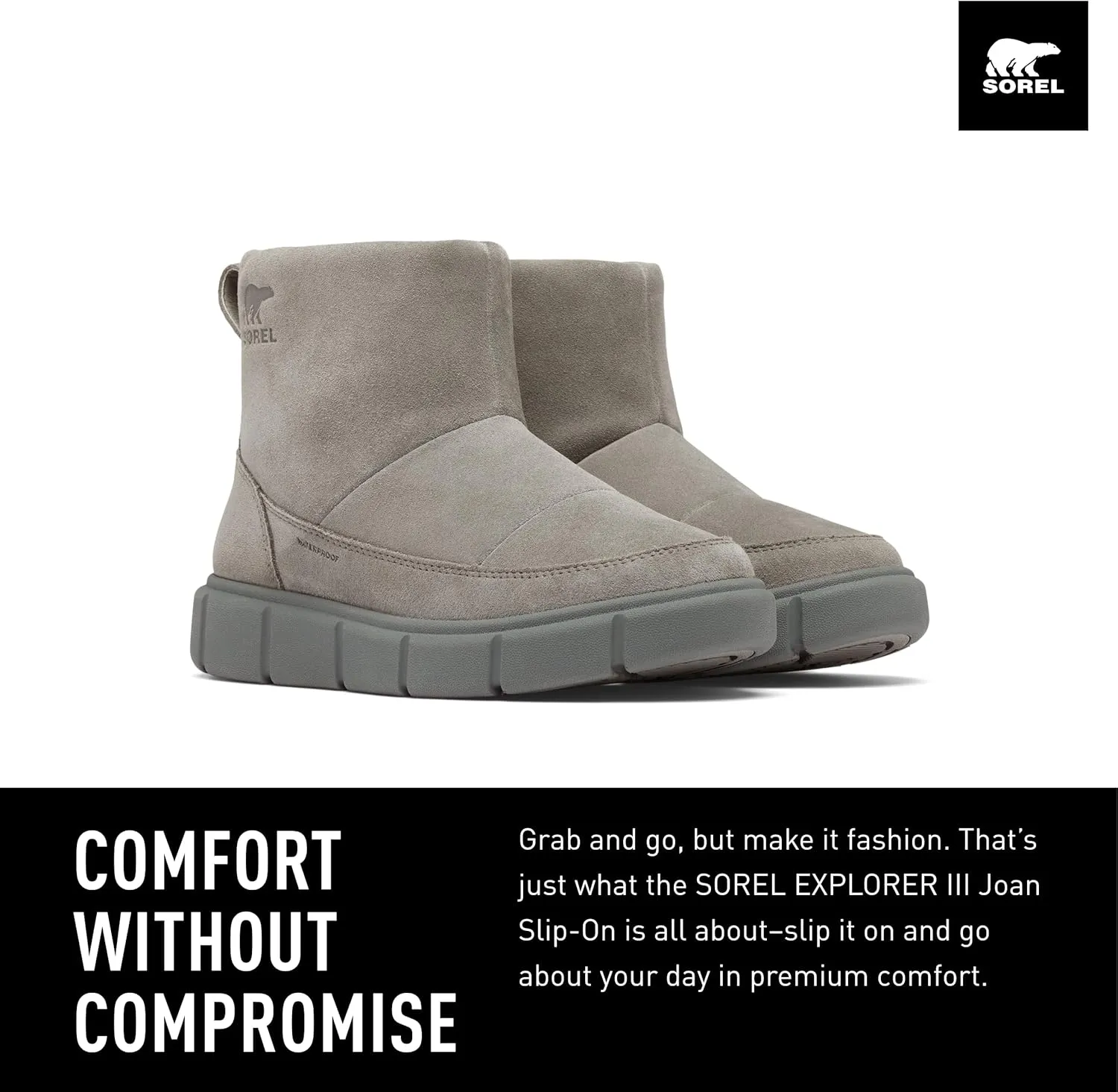SOREL Women's Explorer lll Slip-On Waterproof Boot