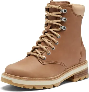 SOREL Women's Lennox Lace Waterproof Boots, Ceramic, Canoe, 9.5