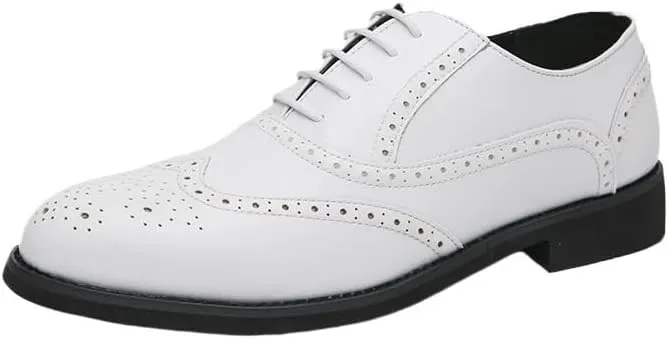 Spring Breathable Comfortable Walking Shoes British Style Classic Business Dress Leather Shoes Casual Lace-up Brogue Oxford