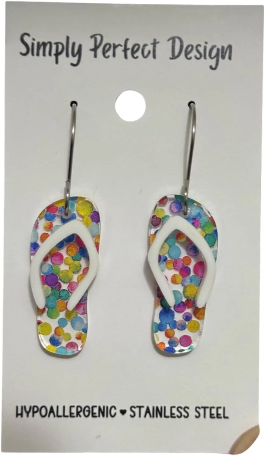 Starfish Flip Flop Sandals Earrings for Women – Hypoallergenic Handmade Jewelry - Beach-Inspired Dangle Earrings – Unique Gifts for Her, Mom, or Daughter – Summer Vacation Style