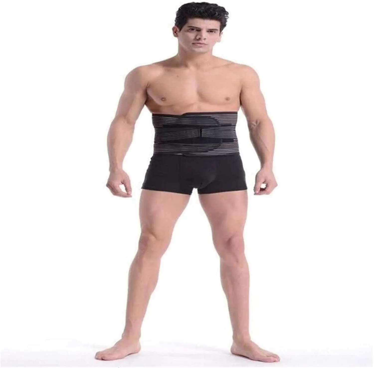 Support Straps Lower Back Belt Lumbar Support Belt Sexy Slimming Waistband Fitness Waist Trainer Relief Lumbar Support,Black-Large
