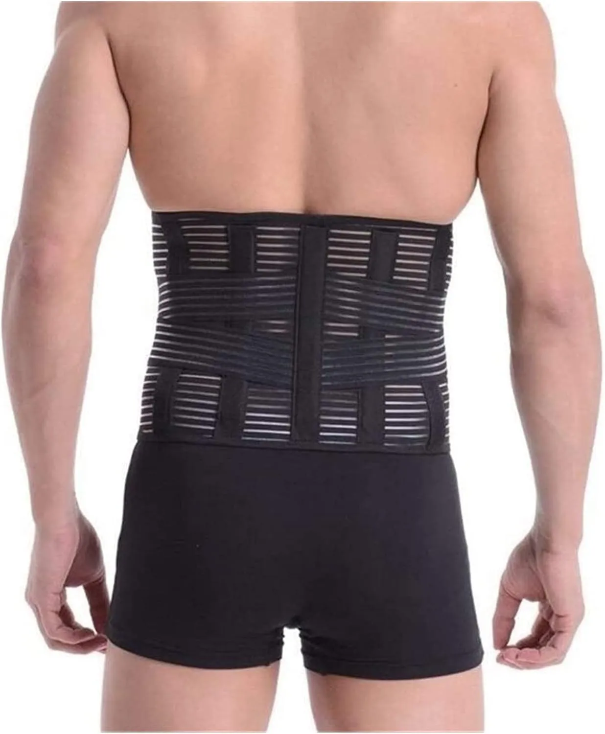 Support Straps Lower Back Belt Lumbar Support Belt Sexy Slimming Waistband Fitness Waist Trainer Relief Lumbar Support,Black-Large