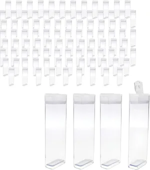The Beadsmith Clear Plastic Boxes - Rectangle with a Flip Top Cap - 7/16” x 1” x 3-1/4” - Use for Beads, Bath Salts, Wedding & Party Favors, Home or Office Storage - Bag of 100