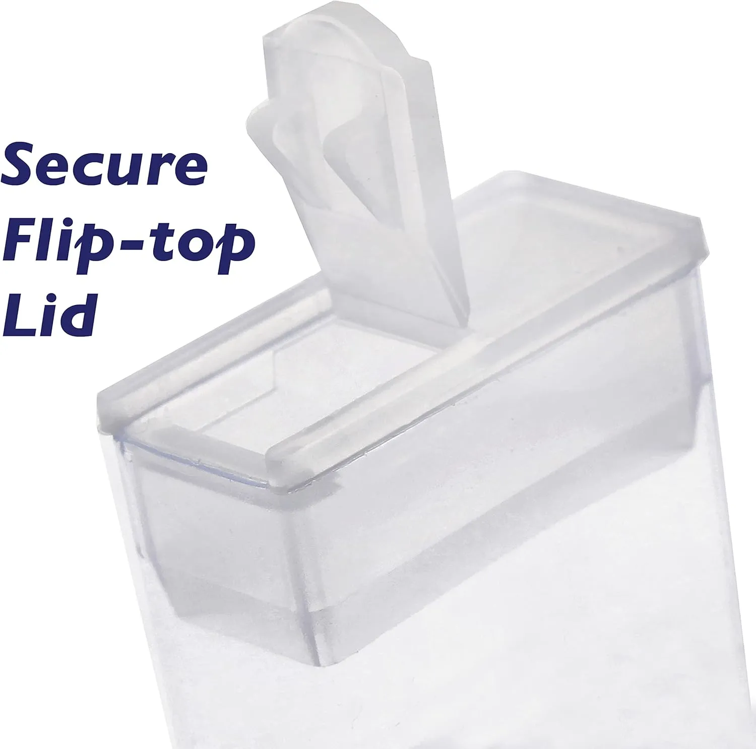 The Beadsmith Clear Plastic Boxes - Rectangle with a Flip Top Cap - 7/16” x 1” x 3-1/4” - Use for Beads, Bath Salts, Wedding & Party Favors, Home or Office Storage - Bag of 100