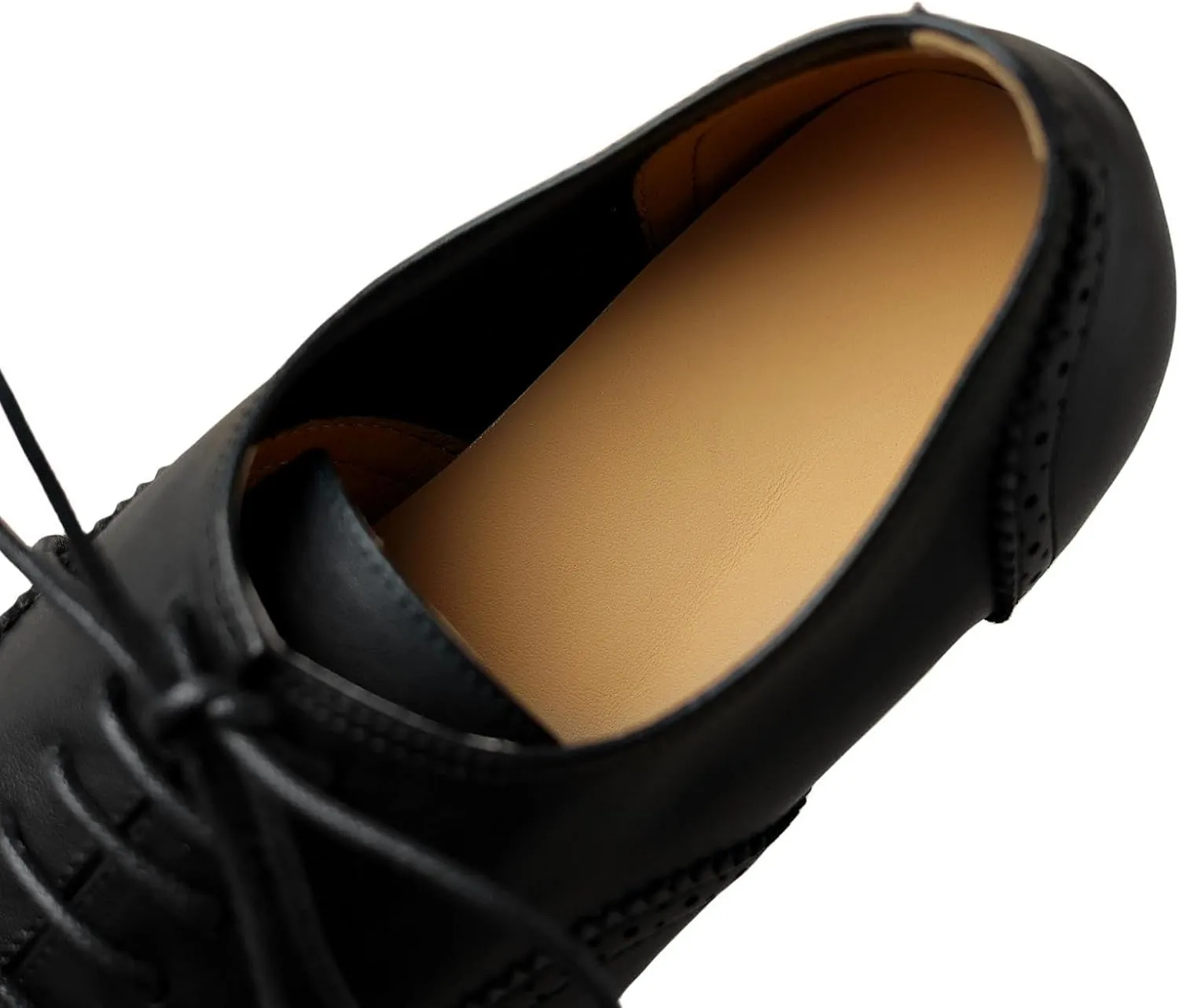 TinaCus Women's Genuine Leather Square Toe Handmade Lace-up Oxford Dress Shoes