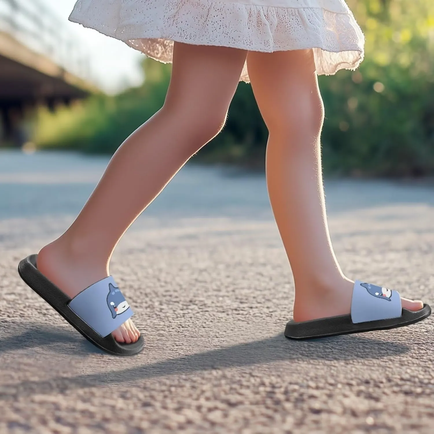 Toddler Sandals Comfy Sport Slides Non-slip Beach Slides Garden Slip On Shoes Water Friendly Bath Slippers