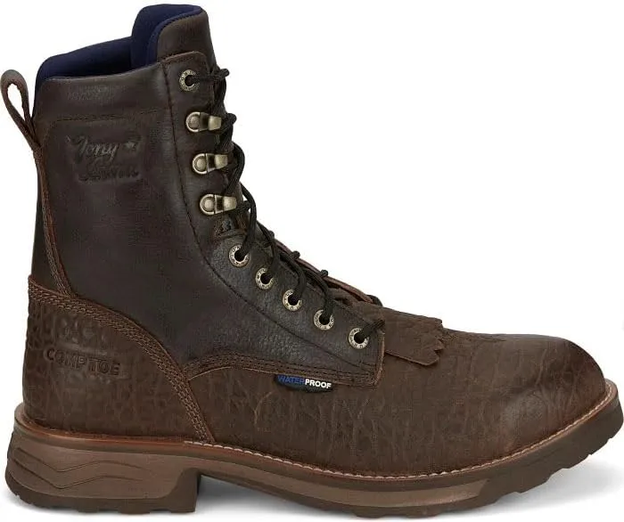 Tony Lama Men's TW3431 High Plains 8" Waterproof Comp Toe Lace-Up Work Boot
