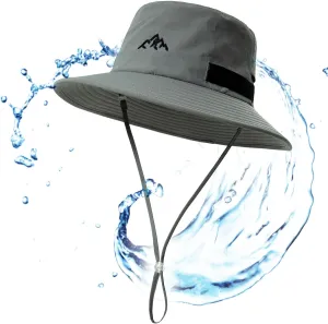 TOP-EX L/XL/XXL UV50  Waterproof Bucket Sun Hat for Fishing Golf Hiking All-Weather Outdoor Rain Hat Stiff Brim