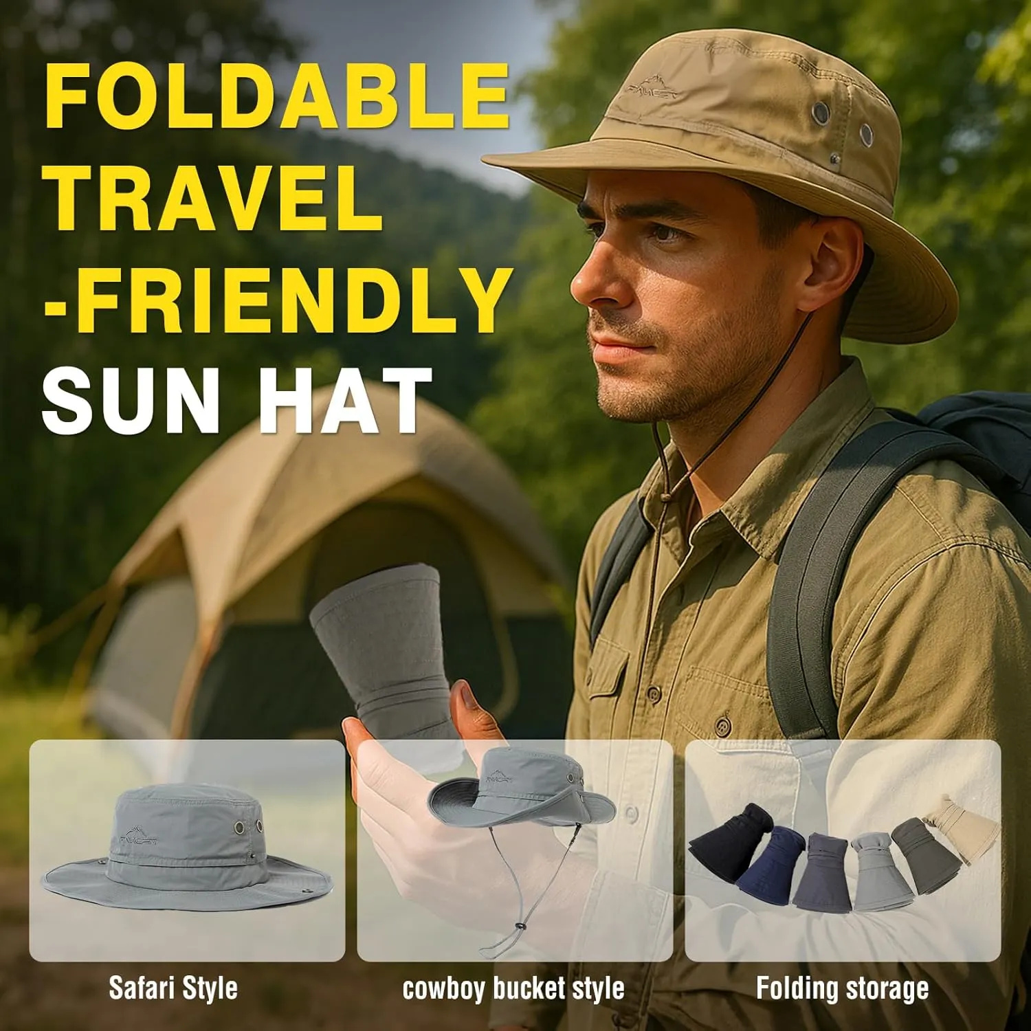 TOP-EX XL XXL Large Size Oversized Mens Sun Hats Fishing Bucket Boonie Beach UV Protection Wide Brim