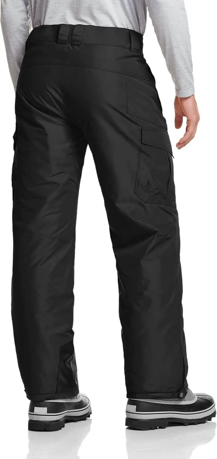 TSLA Men's Winter Snow Pants, Waterproof Insulated Ski Pants, Ripstop Windproof Snowboard Bottoms