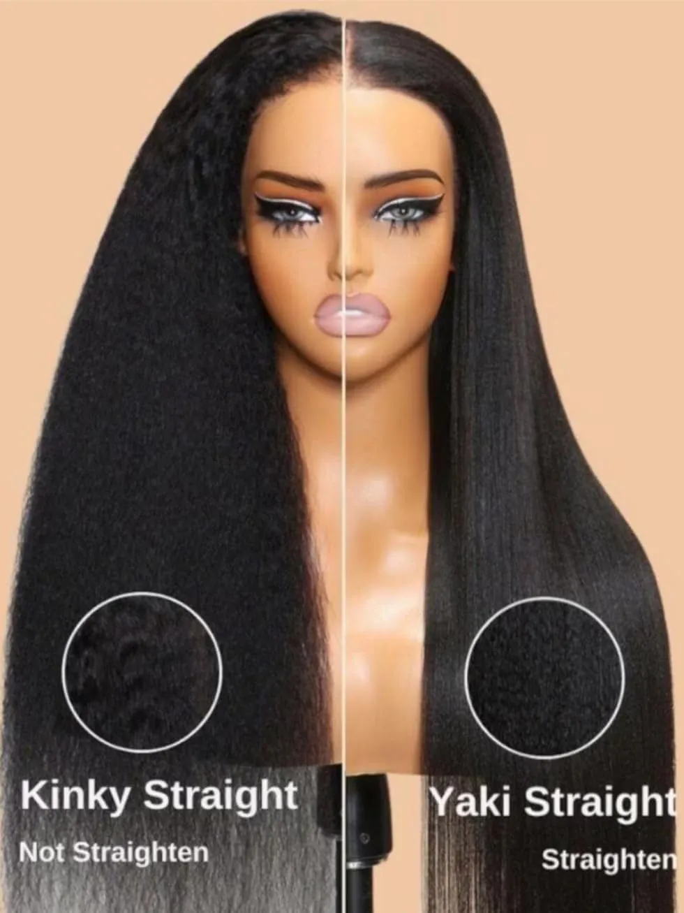 UNICE Bye Bye Knots Glueless 7X5 Pre Cut Lace Front Wig Yaki Wavy Flip Out Bang Curl Wig Put on and Go Human Hair Wigs Pre Plucked Bleached Knots Natural Hairline 150% Density 18 Inch