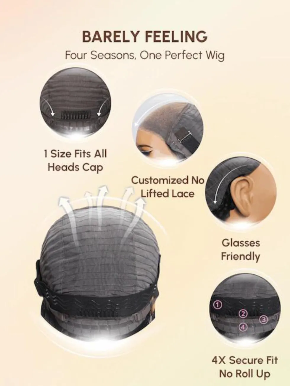 UNICE Bye Bye Knots Glueless 7X5 Pre Cut Lace Front Wig Yaki Wavy Flip Out Bang Curl Wig Put on and Go Human Hair Wigs Pre Plucked Bleached Knots Natural Hairline 150% Density 18 Inch