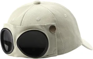 Unisex Aviator Hat Summer Glasses Peaked Cap Sunglasses Baseball Cap Beach Travel Hip Hop Hat for Women Men