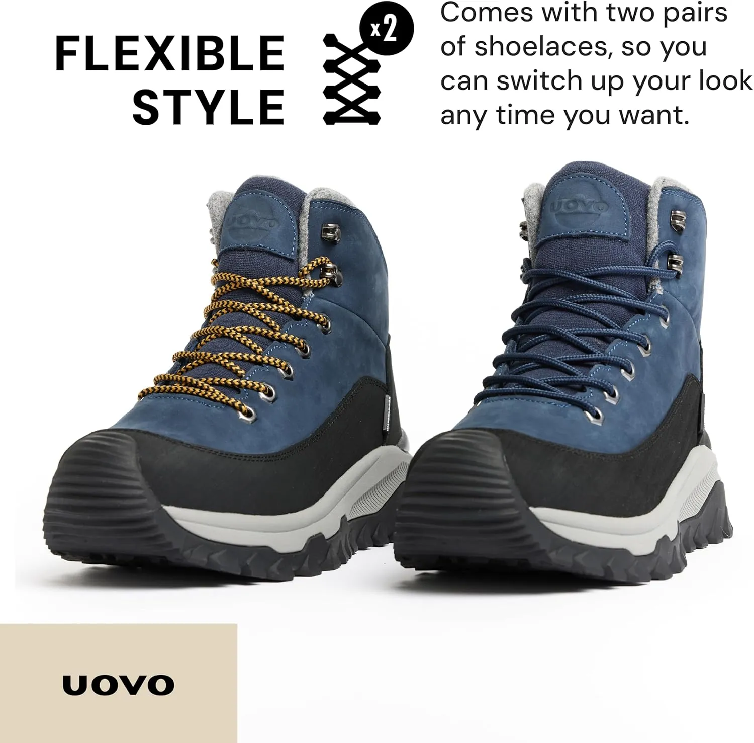 UOVO Men’s Winter Boot, Waterproof Leather