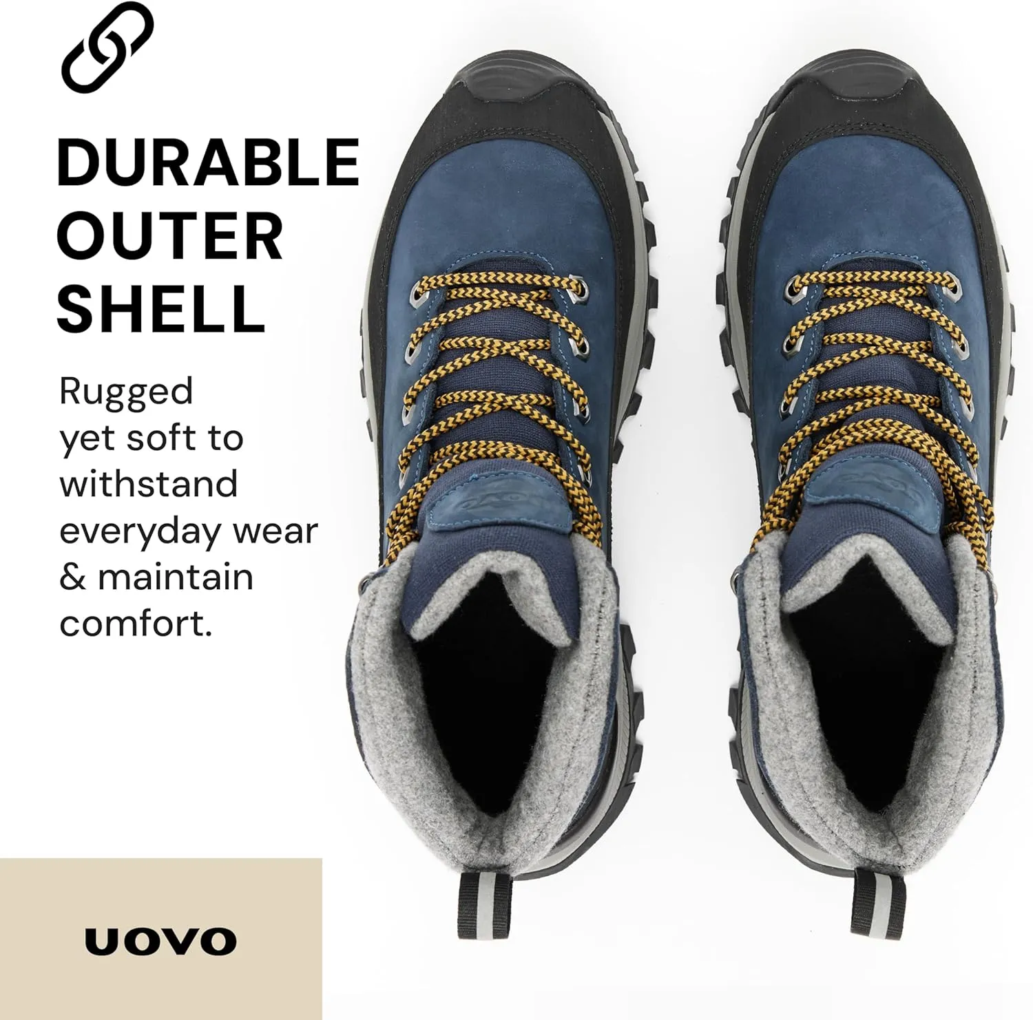 UOVO Men’s Winter Boot, Waterproof Leather