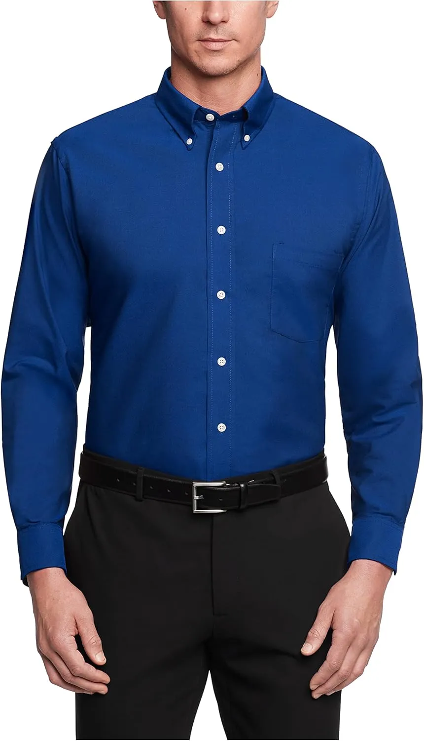 Van Heusen Men's Dress Shirt Regular Fit Oxford Solid