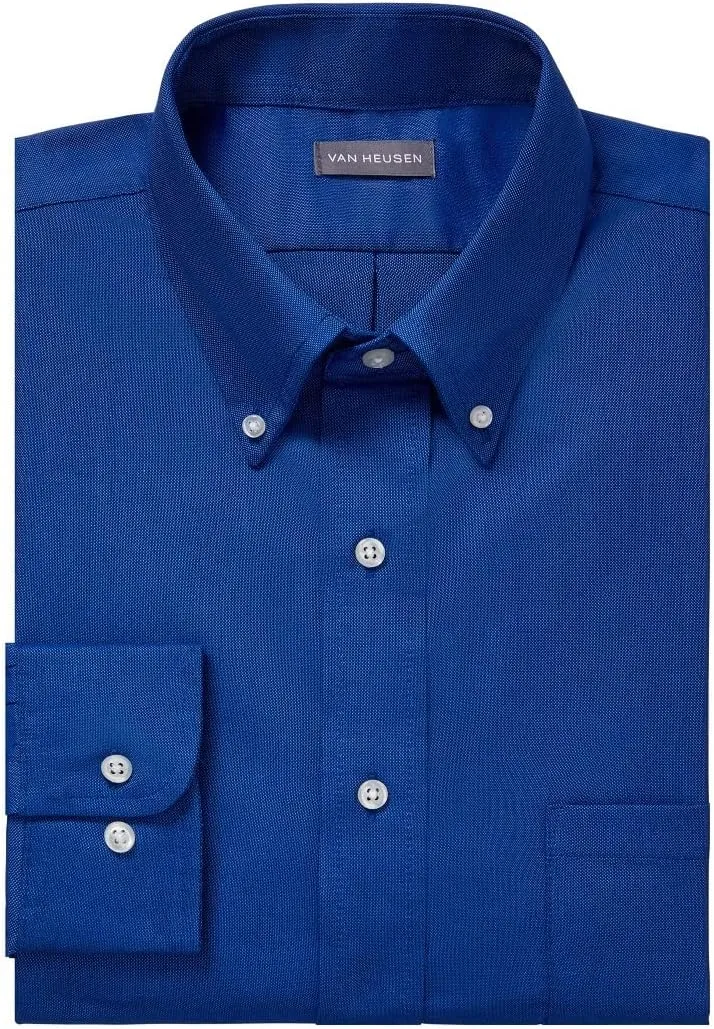 Van Heusen Men's Dress Shirt Regular Fit Oxford Solid