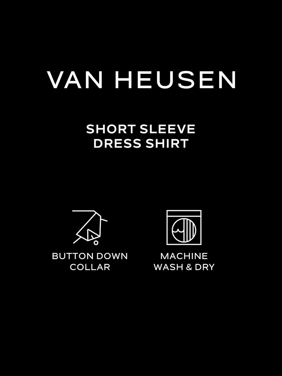 Van Heusen Men's Short Sleeve Regular Fit Oxford Solid Dress Shirt - Amazon Exclusive