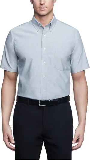 Van Heusen Men's Short Sleeve Regular Fit Oxford Solid Dress Shirt - Amazon Exclusive