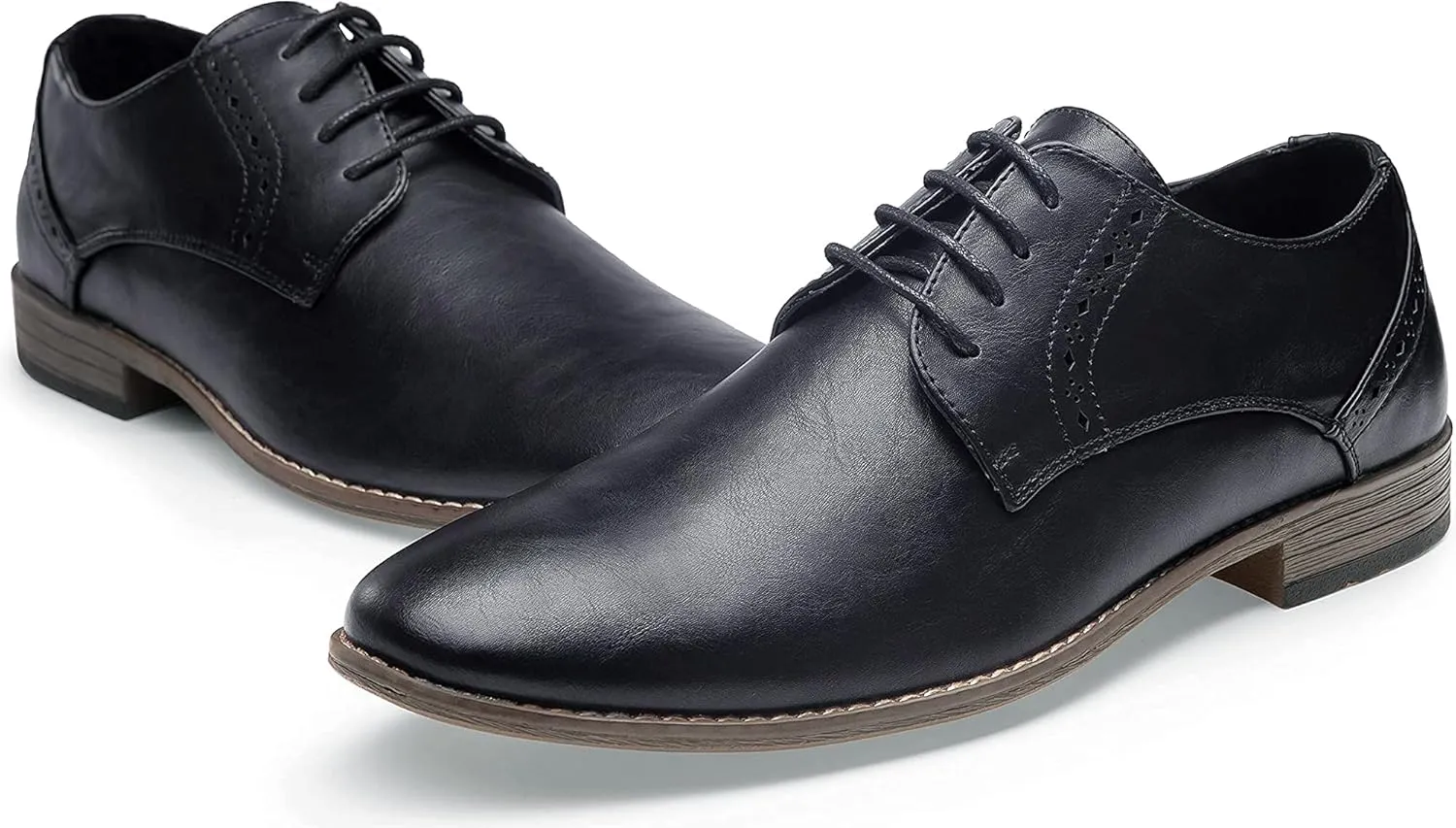 Vostey Men's Dress Shoes Formal Oxford Shoes Classic Lace Up Derby Shoes