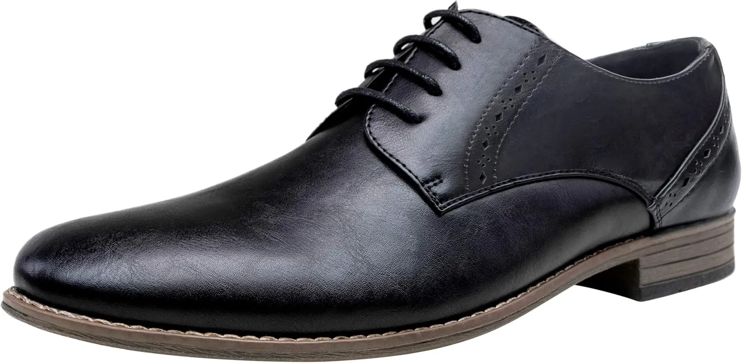 Vostey Men's Dress Shoes Formal Oxford Shoes Classic Lace Up Derby Shoes