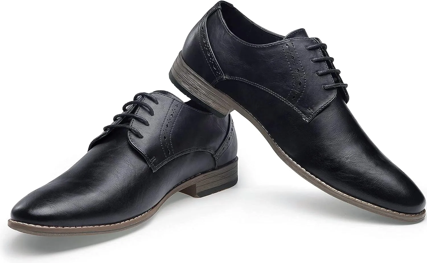 Vostey Men's Dress Shoes Formal Oxford Shoes Classic Lace Up Derby Shoes