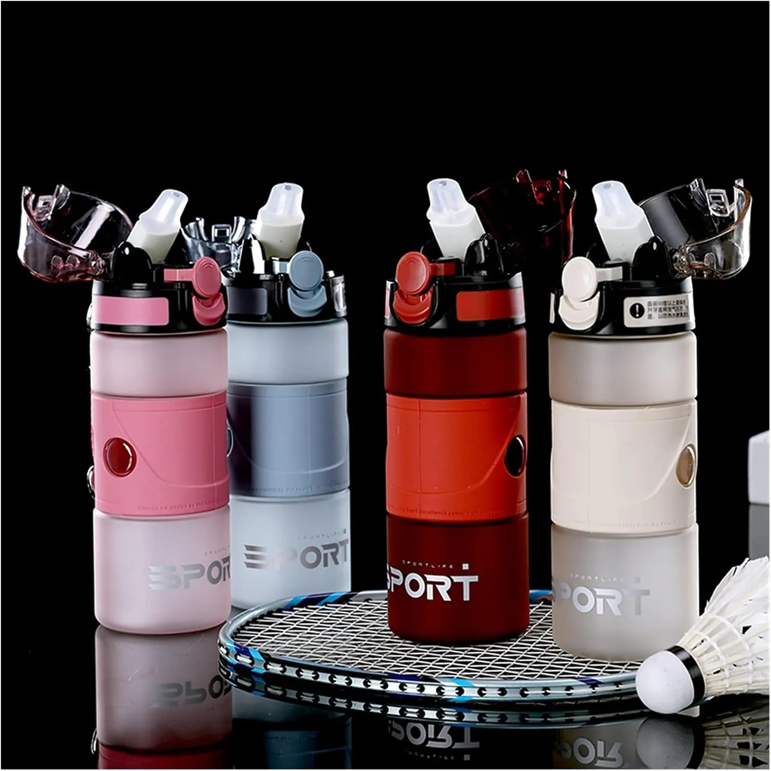 Water Bottle Sport Water Cup Bottle Outdoor Travel Portable Leak Proof Drinkware Matte Plastic Fitness Kitchen Bottle No BPA water bottle