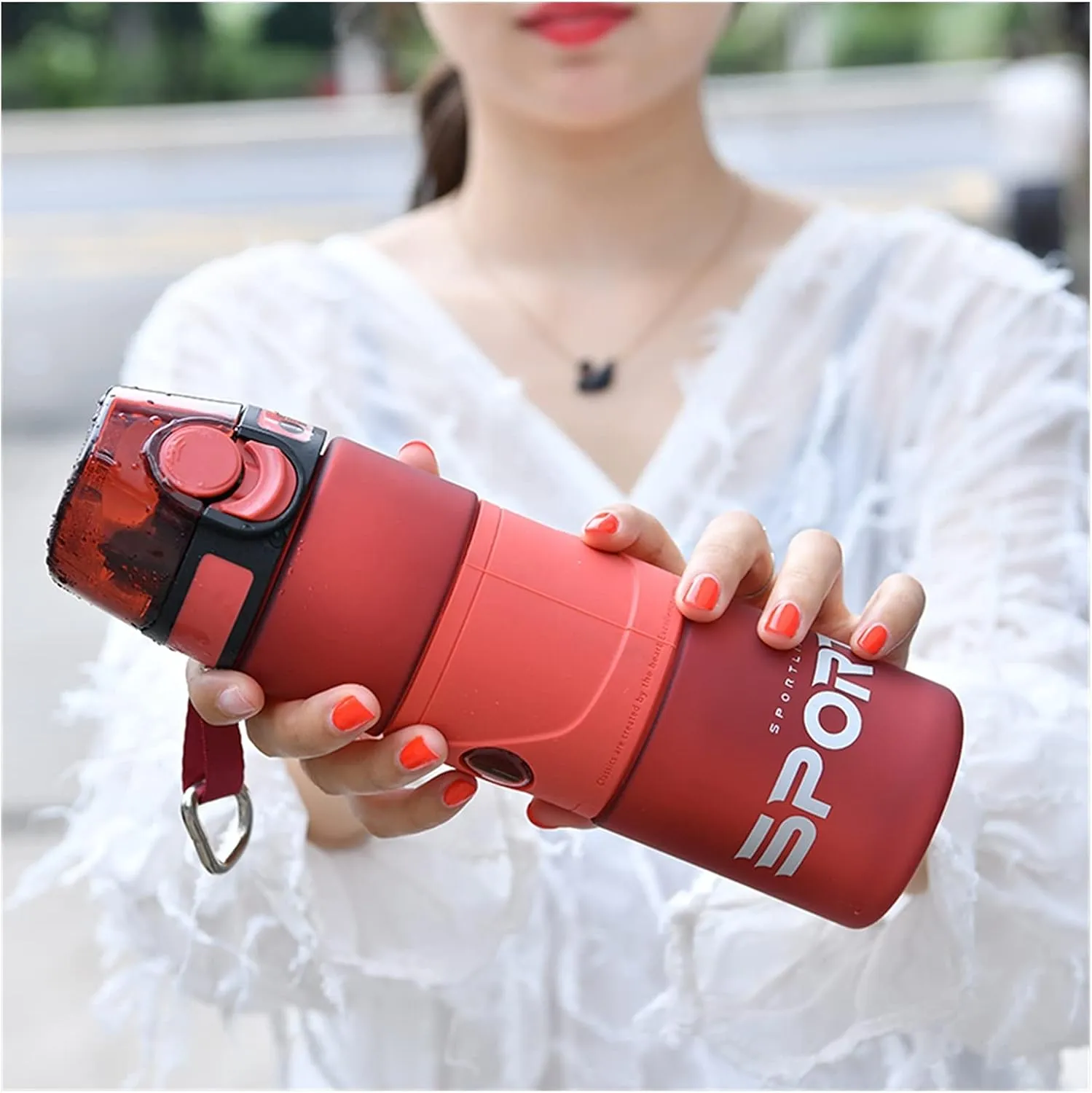 Water Bottle Sport Water Cup Bottle Outdoor Travel Portable Leak Proof Drinkware Matte Plastic Fitness Kitchen Bottle No BPA water bottle