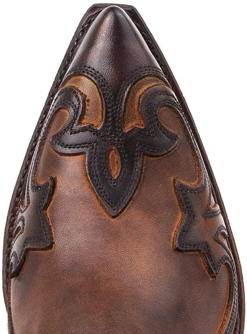 Western Cowboy Boots Breathable Casual Comfortable High top Embroidered Pointed Toe Stitched Oxford Boots