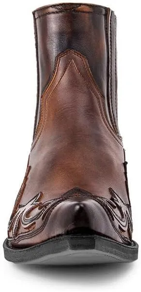 Western Cowboy Boots Breathable Casual Comfortable High top Embroidered Pointed Toe Stitched Oxford Boots