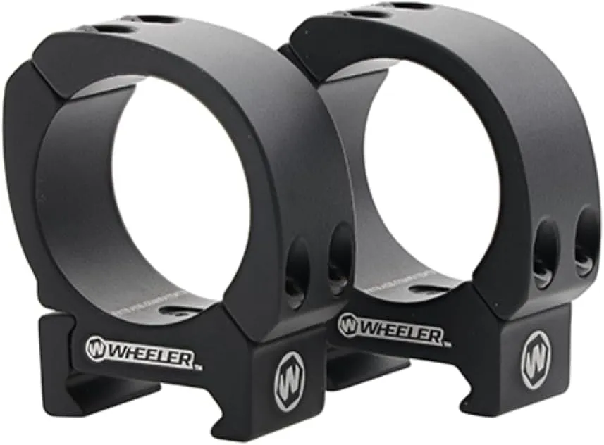 Wheeler Sporter Scope Rings with Interchangeable Base for Mounting Scopes on Picatinny and Weaver Rails