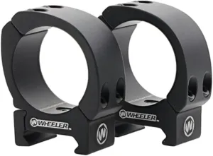 Wheeler Sporter Scope Rings with Interchangeable Base for Mounting Scopes on Picatinny and Weaver Rails