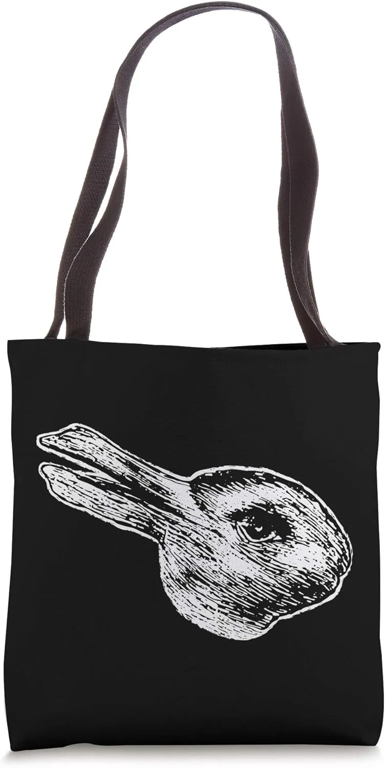Wittgenstein Rabbit Duck Philosopher Optical Illusion Shirt Tote Bag
