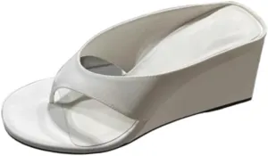 Women Platform High Heel Wedge Slides Flip Flop Sandals Cruise Tabi Shoes - Slip on Cute Casual Comfortable Walking Retro Trendy Preppy Gifts Beach Travel Slippers for Teen Girls Standing All Day