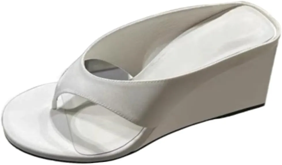Women Platform High Heel Wedge Slides Flip Flop Sandals Cruise Tabi Shoes - Slip on Cute Casual Comfortable Walking Retro Trendy Preppy Gifts Beach Travel Slippers for Teen Girls Standing All Day